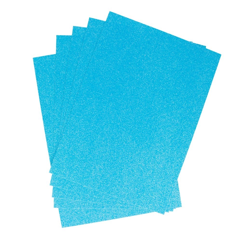 CRAFT CARTONE A4 GLITTER BLU 210G FOL PACK5PZ GAL PAP 208109 GAL ARGO